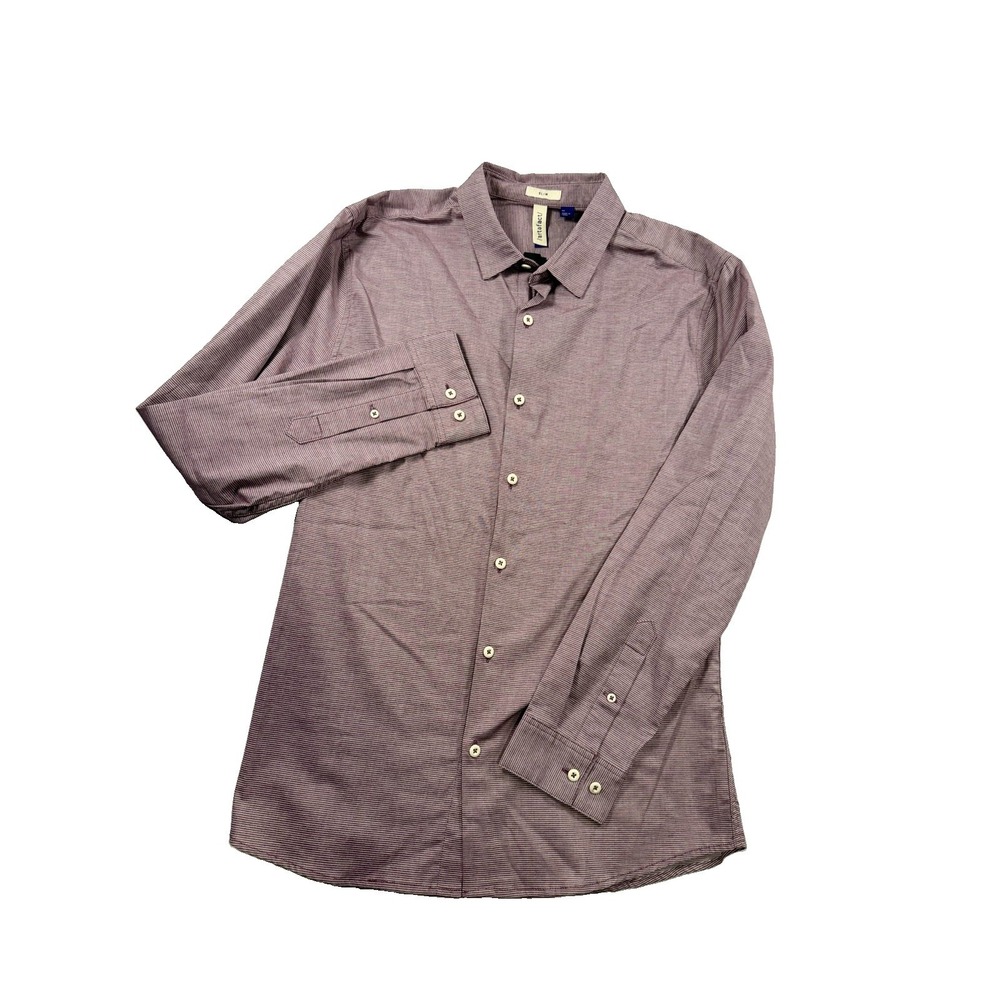 Artefact Slim Fit Cotton Button Down Shirt Men's Medium Stockholm Stretch